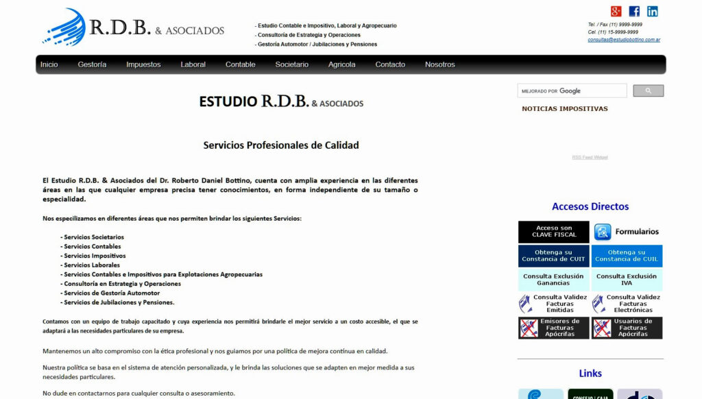 ESTUDIO CONTABLE E IMPOSITIVO