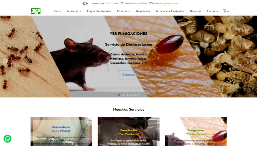 SERVICIO DE DESINSECTACION Y CONTROL DE P`LAGAS